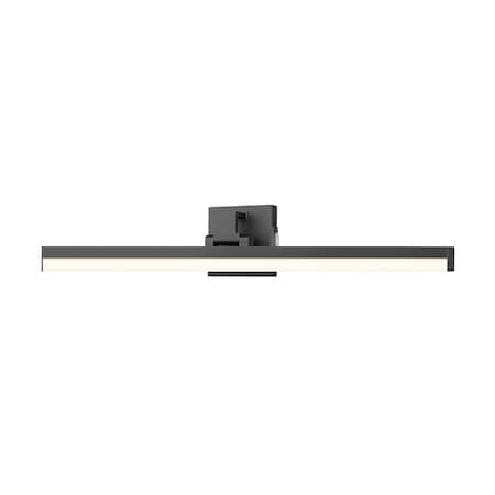 Z-Lite Liam Vanity, 1-Light, 32 In.W x 3 In.L x 5 In.H, Matte Black/Frosted 1009-32W-MB-LED